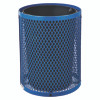 Outdoor Diamond Steel Trash Can, 36 Gal, Dome Lid, Blue
