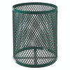 Outdoor Diamond Steel Trash Can, 36 Gal, Dome Lid, Green
