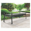 Steel Slat Flat Bench, 70" x 24" x 24.25", Black Seat, Black Base