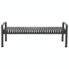 Steel Slat Flat Bench, 70" x 24" x 24.25", Black Seat, Black Base