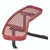 Expanded Steel Picnic Table, Round, 46" Dia x 29.5"h, Red Top, Red Base/Legs