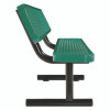 Expanded Steel Bench With Back, 72" x 24" x 33", Green Seat/Back, Black Base