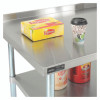 Work Table With Undershelf With Backsplash, Rectangular, 60 x 30 x 35, Silver Top, Silver Base/Legs