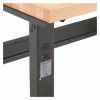 Standard Duty Butcher Block Top Adjustable Height Workbench, 2,000 Lbs, 48 x 30 x 30.88 To 36.88, Maple/Black