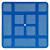 Perforated Steel Picnic Table, Square, 81 x 81 x 29.5, Blue Top, Blue Base/Legs