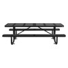 Perforated Steel Picnic Table, Rectangular, 72 x 62 x 29.5, Black Top, Black Base/Legs