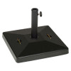 Umbrella Base, Square, Concrete, 88 Lb Capacity, 20 x 20 x 15.75, Black
