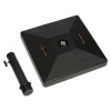 Umbrella Base, Square, Concrete, 88 Lb Capacity, 20 x 20 x 15.75, Black