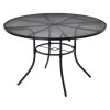 Interion Mesh Cafe Table And Chair Sets, Round, 48" Dia x 29"h, Black Top, Black Base/Legs