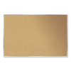 Aluminum-Frame Natural Corkboard, 46.5" x 36", Tan Surface, Satin Aluminum Frame