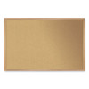 Natural Cork Bulletin Board With Wood Frame, 24" x 18", Tan Surface, Oak Finished Wood Frame