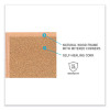 Natural Cork Bulletin Board With Wood Frame, 46.5" x 36", Tan Surface, Oak Finished Wood Frame