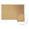 Natural Cork Bulletin Board With Wood Frame, 46.5" x 36", Tan Surface, Oak Finished Wood Frame