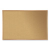 Natural Cork Bulletin Board With Wood Frame, 46.5" x 36", Tan Surface, Oak Finished Wood Frame