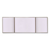 Visuall Pc Whiteboard Cabinet With Fabric Bulletin Board Exterior Doors, 36" x 24", Gray/White Surface, Satin Aluminum Frame