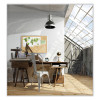 Aluminum-Frame Natural Corkboard, 60.5" x 48.5", Tan Surface, Satin Aluminum Frame
