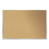 Aluminum-Frame Natural Corkboard, 72.5" x 48.5", Tan Surface, Satin Aluminum Frame
