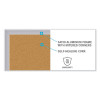 Aluminum-Frame Natural Corkboard, 72.5" x 48.5", Tan Surface, Satin Aluminum Frame