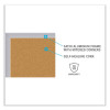 Aluminum-Frame Natural Corkboard, 96.5" x 48.5", Tan Surface, Satin Aluminum Frame