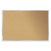 Aluminum-Frame Natural Corkboard, 96.5" x 48.5", Tan Surface, Satin Aluminum Frame