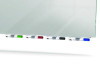Aria Low-Profile Frameless Magnetic Glassboard, 36" x 24", Gray Surface
