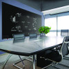 Aria Low-Profile Frameless Magnetic Glassboard, 48" x 36", Black Surface