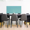 Aria Low-Profile Frameless Magnetic Glassboard, 48" x 36", Denim Blue Surface