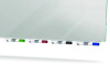 Aria Low-Profile Frameless Magnetic Glassboard, 60" x 36", Gray Surface
