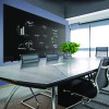 Aria Low-Profile Frameless Magnetic Glassboard, 120" x 48", Black Surface