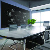 Aria Low-Profile Frameless Magnetic Glassboard, 72" x 48", Black Surface