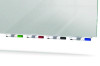 Aria Low-Profile Frameless Magnetic Glassboard, 72" x 48", Gray Surface