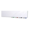 Aria Low-Profile Frameless Magnetic Glassboard, 72" x 48", White Surface