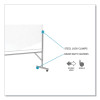 Reversible Magnetic Porcelain Whiteboard With Aluminum Frame, 36" x 48", White Surface, Satin Aluminum Frame