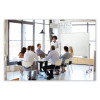 Reversible Magnetic Porcelain Whiteboard With Aluminum Frame, 101.25" x 78.25", White Surface, Satin Aluminum Frame