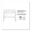 Reversible Magnetic Hygienic Porcelain Whiteboard With Aluminum Frame, 48" x 36", White Surface, Satin Aluminum Frame