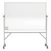 Reversible Magnetic Hygienic Porcelain Whiteboard With Aluminum Frame, 96" x 48", White Surface, Satin Aluminum Frame