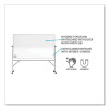 Reversible Magnetic Hygienic Porcelain Whiteboard With Aluminum Frame, 96" x 48", White Surface, Satin Aluminum Frame