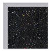 Aluminum-Frame Recycled Rubber Bulletin Boards, 36" x 24", Confetti Surface, Satin Aluminum Frame
