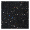 Aluminum-Frame Recycled Rubber Bulletin Boards, 144.5" x 48.5", Confetti Surface, Satin Aluminum Frame