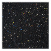 Aluminum-Frame Recycled Rubber Bulletin Boards, 96.5" x 48.5", Confetti Surface, Satin Aluminum Frame