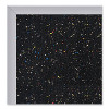 Aluminum-Frame Recycled Rubber Bulletin Boards, 96.5" x 48.5", Confetti Surface, Satin Aluminum Frame