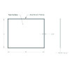 Vinyl Bulletin Board With Aluminum Frame, 87.91" x 48.5", Ocean Surface, Satin Aluminum Frame