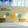 Coda Low Profile Circular Non-Magnetic Glassboard, 48 x 48, Denim Surface