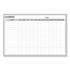 In/Out Magnetic Whiteboard, Personnel In/Out Tracking Chart, 36" x 24", White/Gray Surface, Satin Aluminum Frame