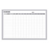 In/Out Magnetic Whiteboard, Personnel In/Out Tracking Chart, 96.5" x 48.5", White/Gray Surface, Satin Aluminum Frame