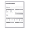 Patient Room Magnetic Whiteboard, Hospital Patient Chart, 24" x 36", White/Gray Surface, Satin Aluminum Frame