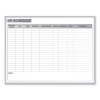 Or Schedule Magnetic Whiteboard, Operating Room Scheduling Chart, 72.5" x 48.5", White/Gray Surface, Satin Aluminum Frame