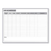 Or Schedule Magnetic Whiteboard, Operating Room Scheduling Chart, 96.5" x 48.5", White/Gray Surface, Satin Aluminum Frame