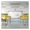 Horizontal Sliding Porcelain Magnetic Whiteboard, 120" x 48", White Surface, Satin Aluminum Frame