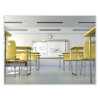 Horizontal Sliding Porcelain Magnetic Whiteboard, 72" x 48", White Surface, Anodized Aluminum Frame